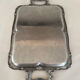 Plateau de service vintage en acier inoxydable Alfra Alessi de style baroque