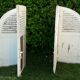 Curved shutters oak and fir H156xL245