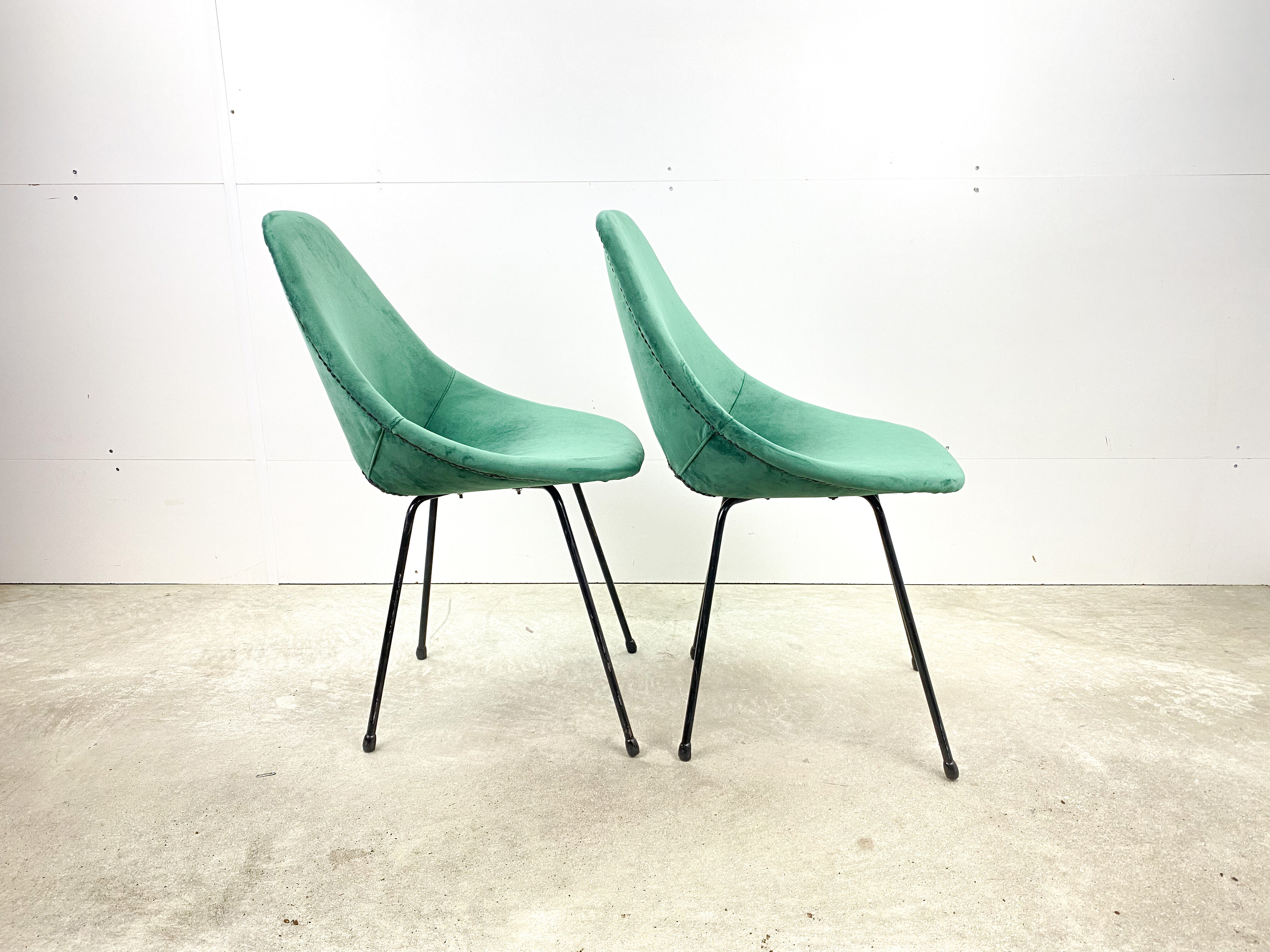 Set of 2 original Italian Medea chairs, Vittorio Nobili Tagliabue