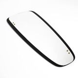 Large Mid Century wall mirror with extraordinary black glass frame