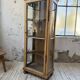 19th-century English pine display cabinet