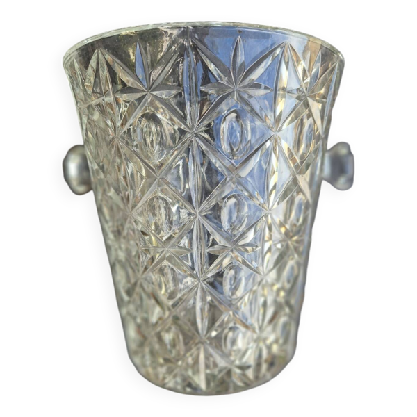 Seau à champagne en verre années 70/80