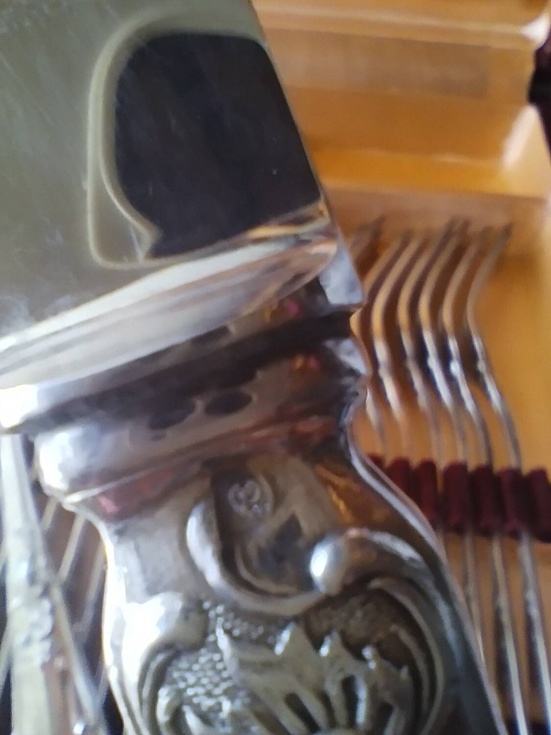 Cutlery set 49 pieces silver metal rocaille model St Médard