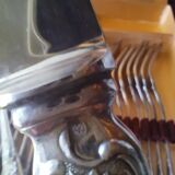 Cutlery set 49 pieces silver metal rocaille model St Médard