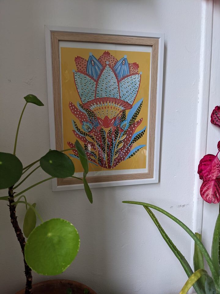 illustration yellow flowers