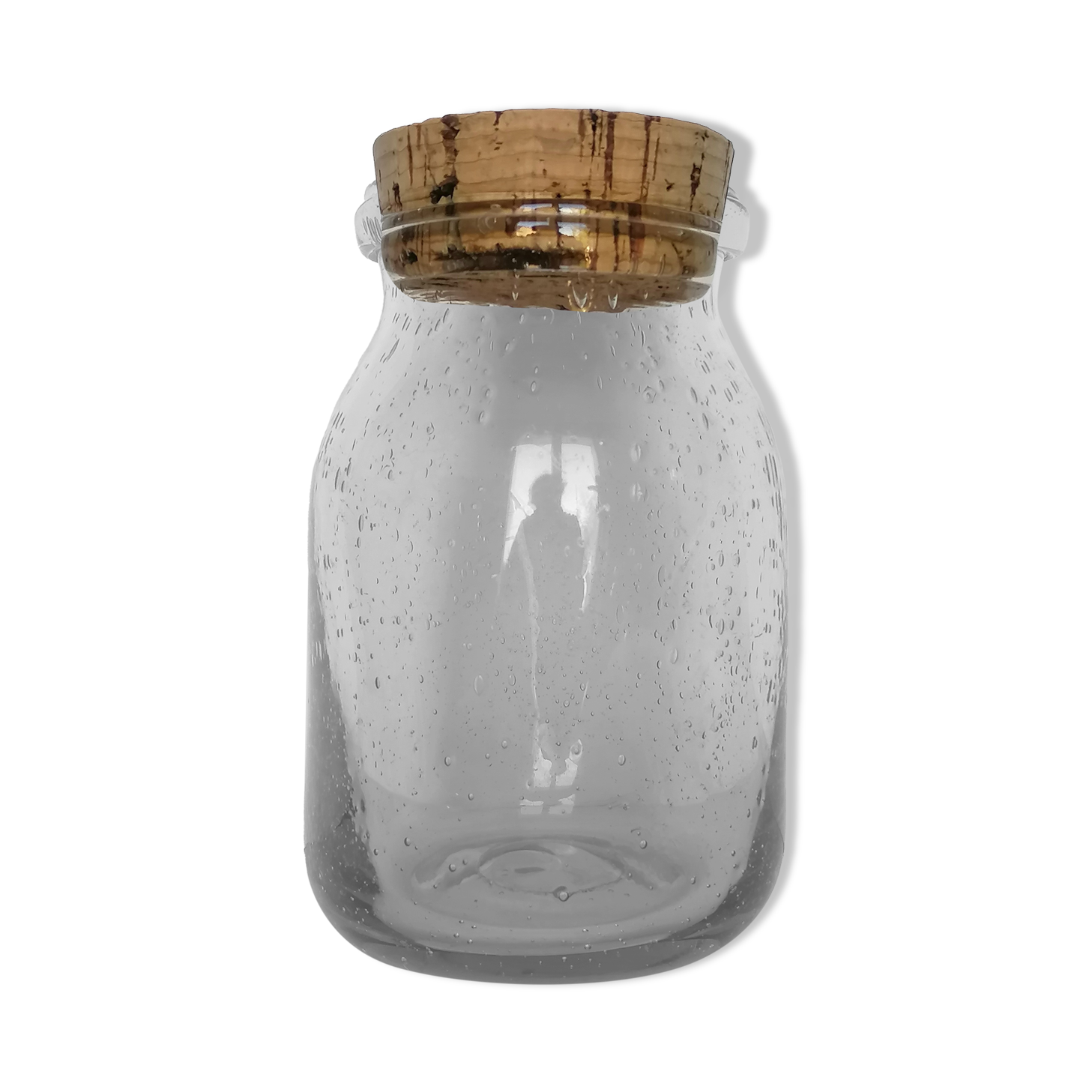 Bocal verre bullé et soufflé