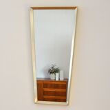 Golden and vintage silver mirror 1960s - 81x40cm