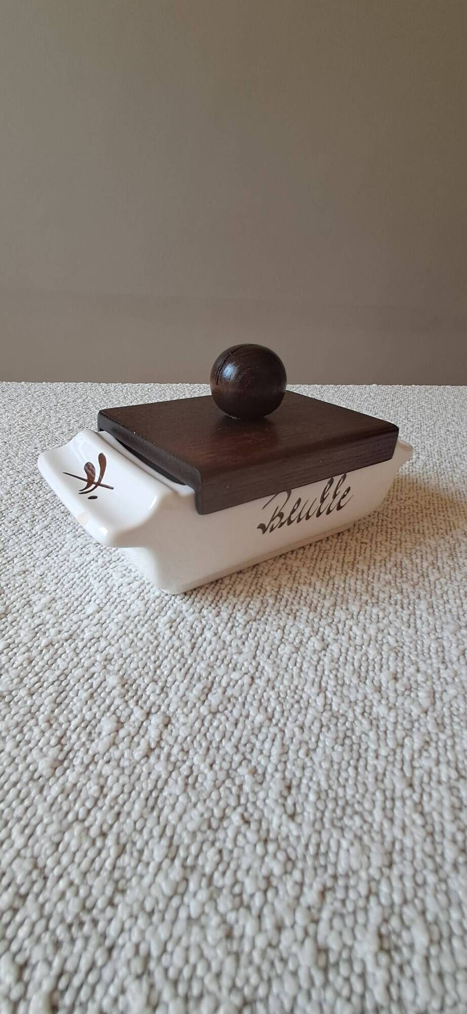 Vintage butter dish from the 1980s.