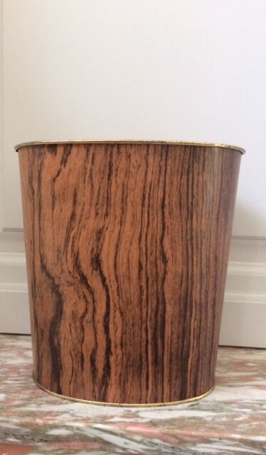 Massilly fake wood lacased paper basket