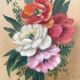 Peinture bouquet de fleurs 25X60cm