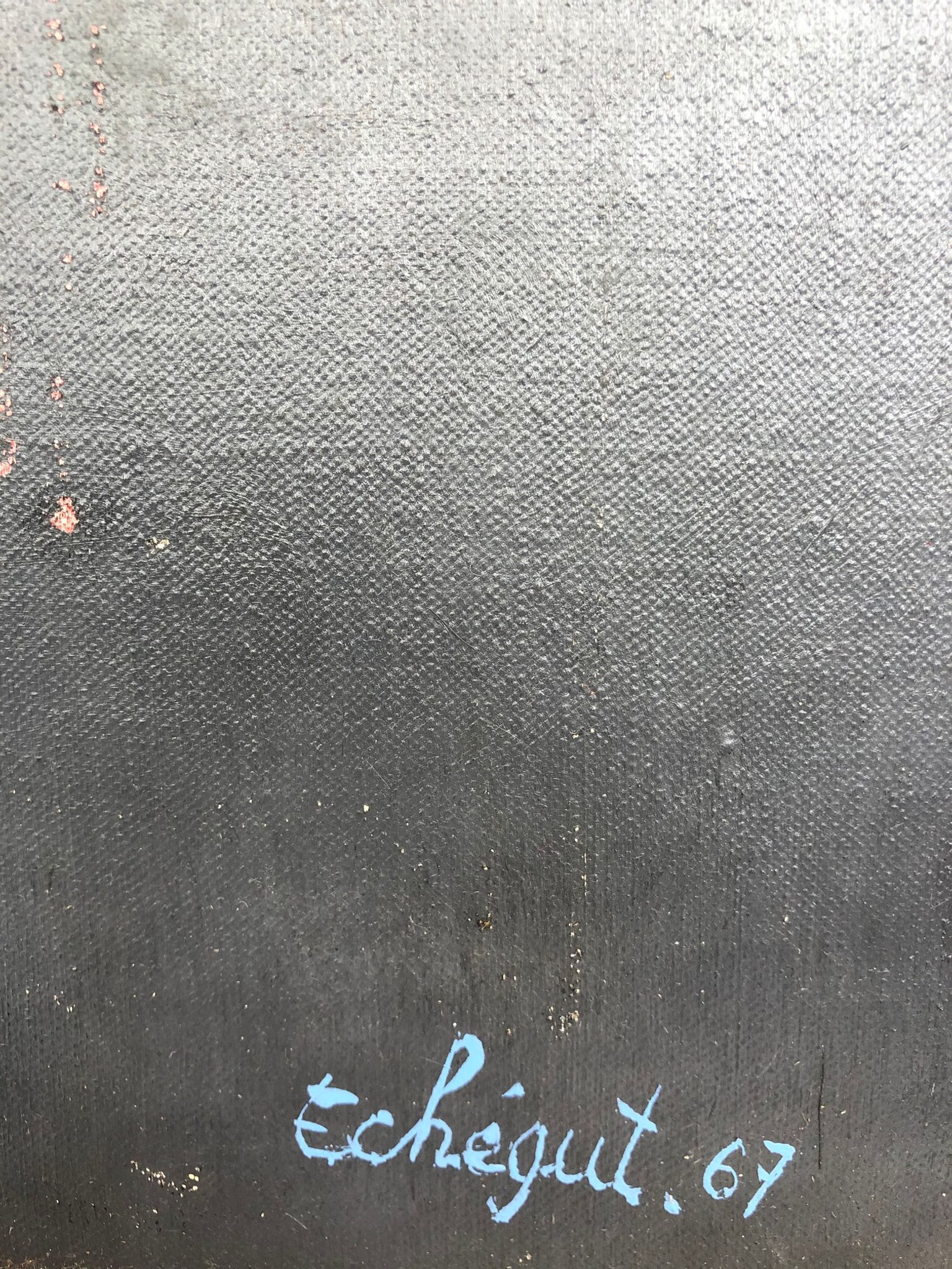 Huile sur toile abstraite signée Echegut, XXème