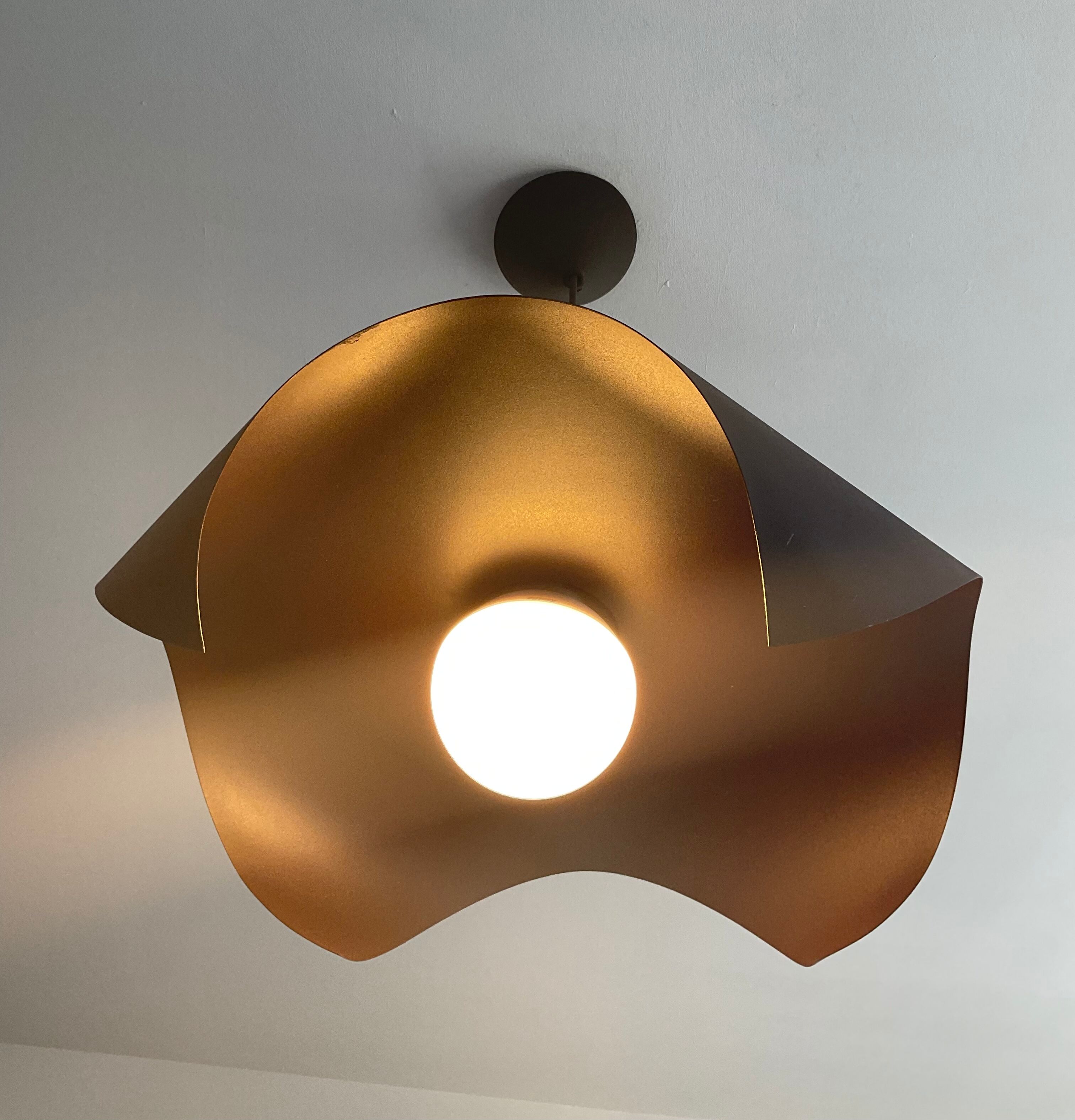 Folded metal design pendant lamp