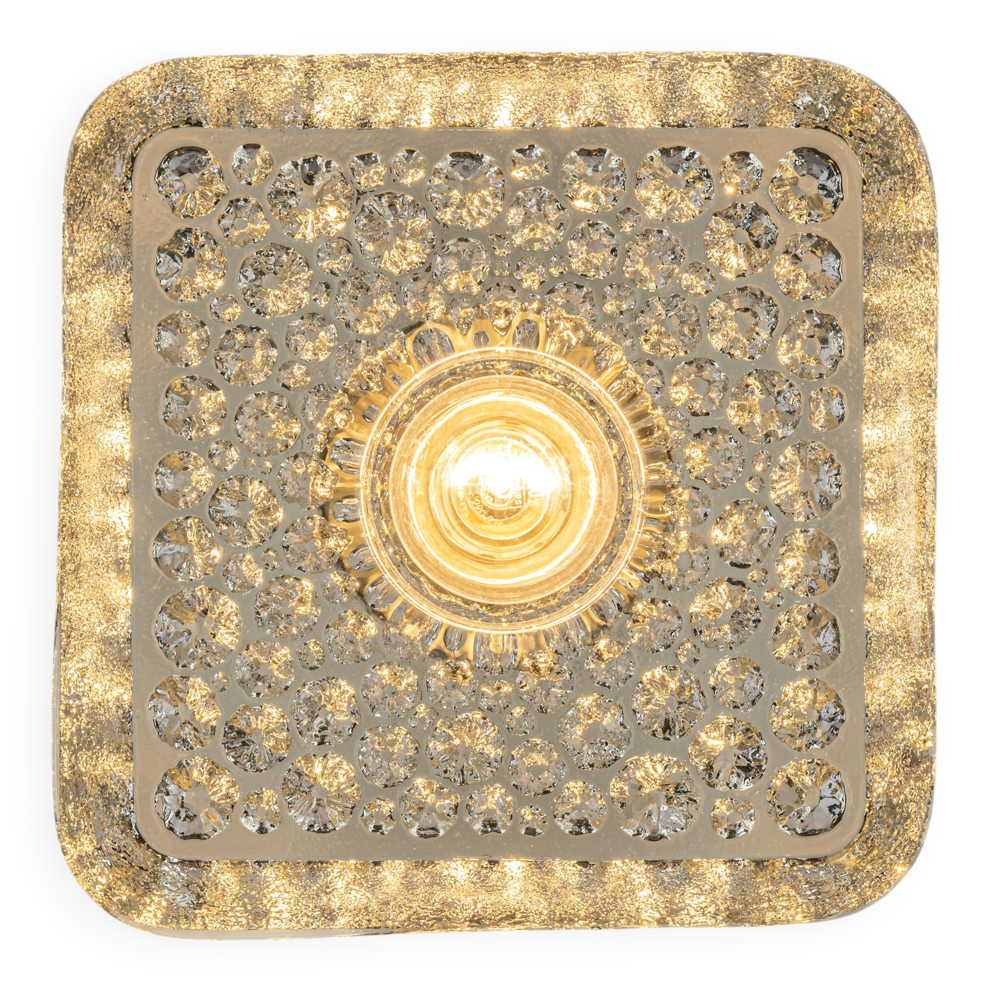 Exclusive Sputnik wall sconces in crystal by Peill & Putzler, Germany.