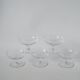 set of 5 engraved crystal champagne glasses 1950 9 x 6.5 cm