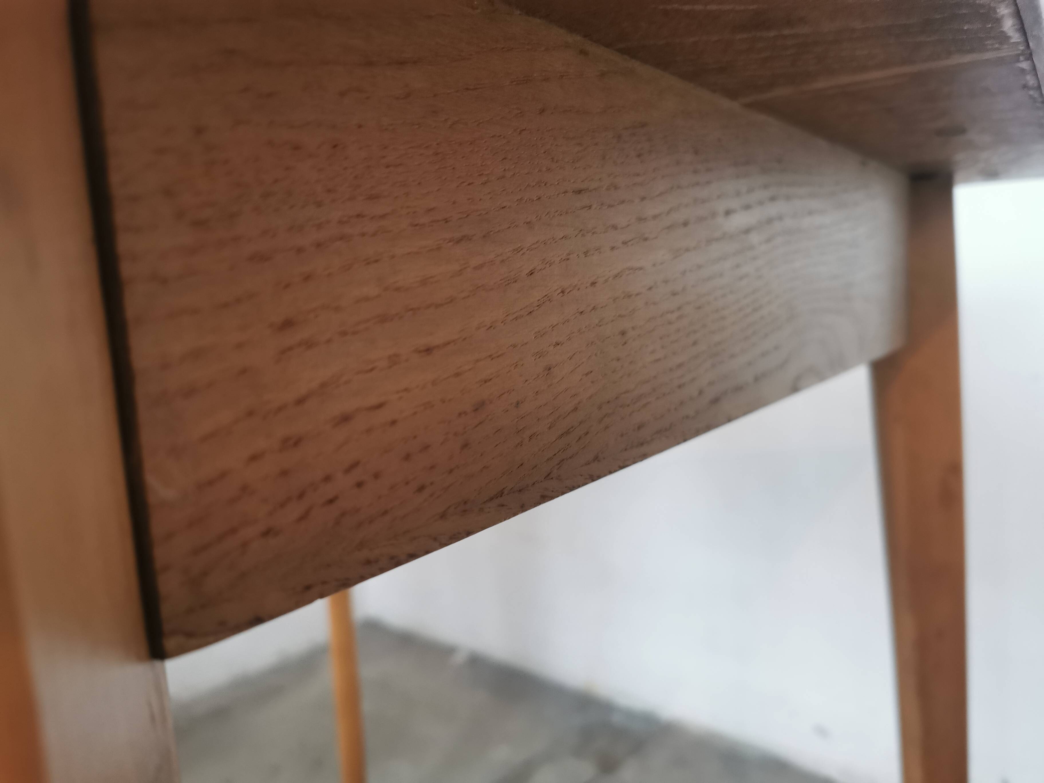 Square dining table, wood and formica, 1960s