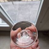 Set of 6 Daum crystal wine glasses, Orval model - 11cm - in a gift box