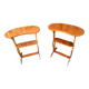 Pair of bedside tables in antique marquetry Louis XVl