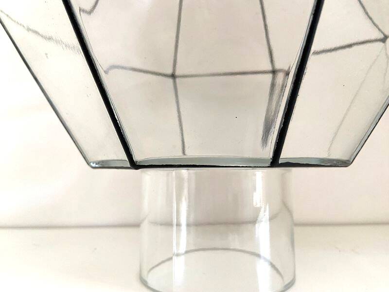 Glass Shade Globe Vintage Ceiling Lamp Glashütte Limbourg Germany