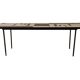 Table basse en formica graphique noir et blanc du milieu du siècle