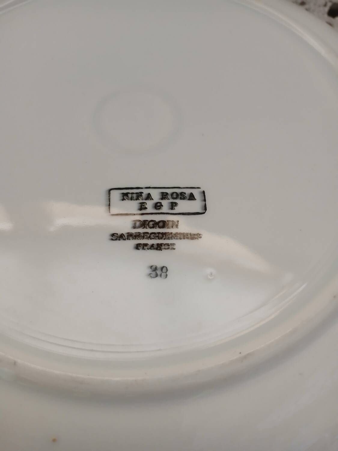 Old Digoin and Sarreguemines dish