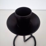 Black wrought iron candlestick