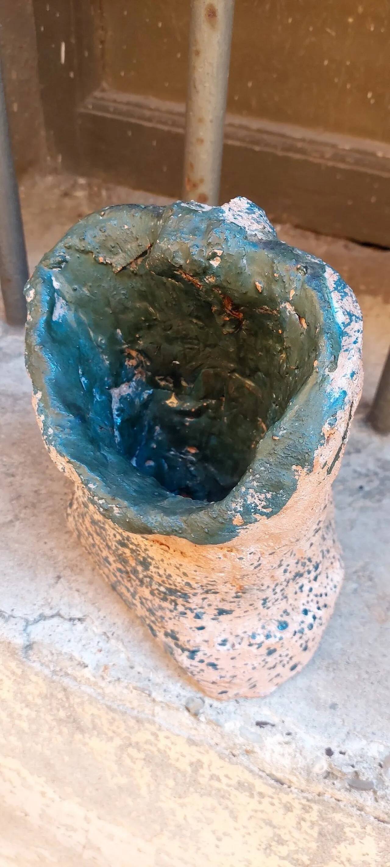 Glazed terracotta sculpture vase, late 20th century