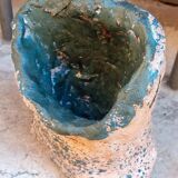 Glazed terracotta sculpture vase, late 20th century