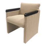 Reupholstered 1980s armchair