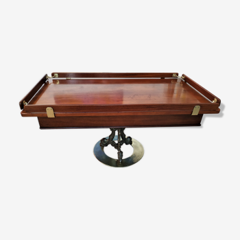 Table basse marine en acajou massif