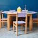 Vintage 1970s octagonal children's table in beech and lilac formica, with 5 chairs.