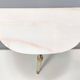 Pair of Nightstands / Console Tables with Marble Tops and Brass Legs, Italy