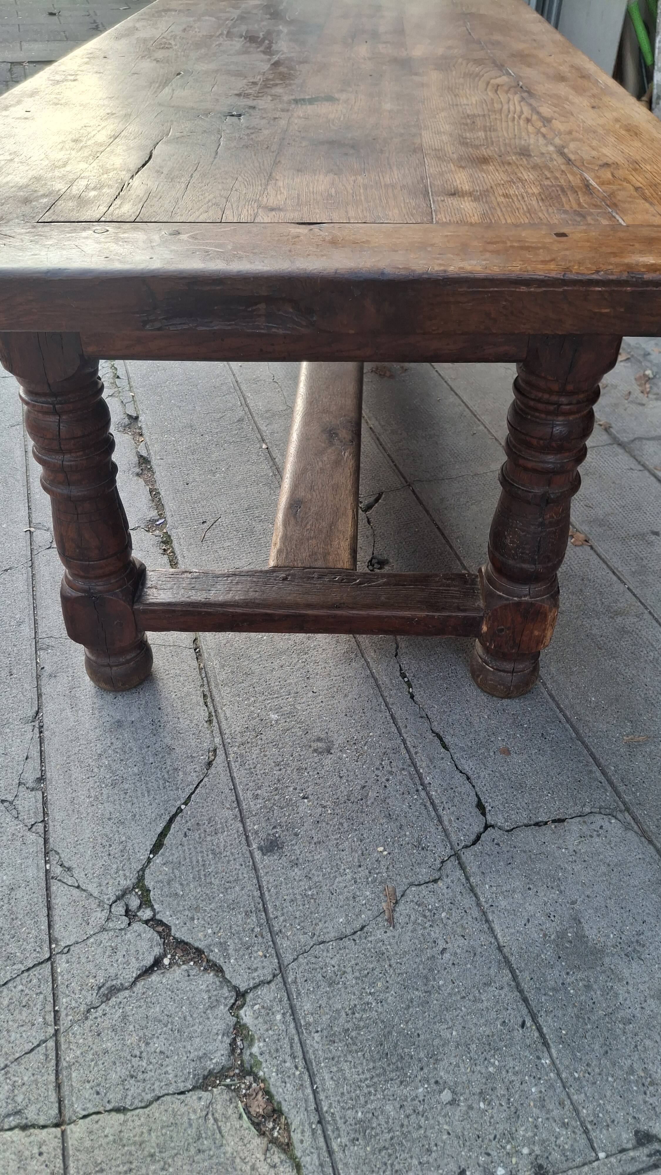 Large oak farmhouse table