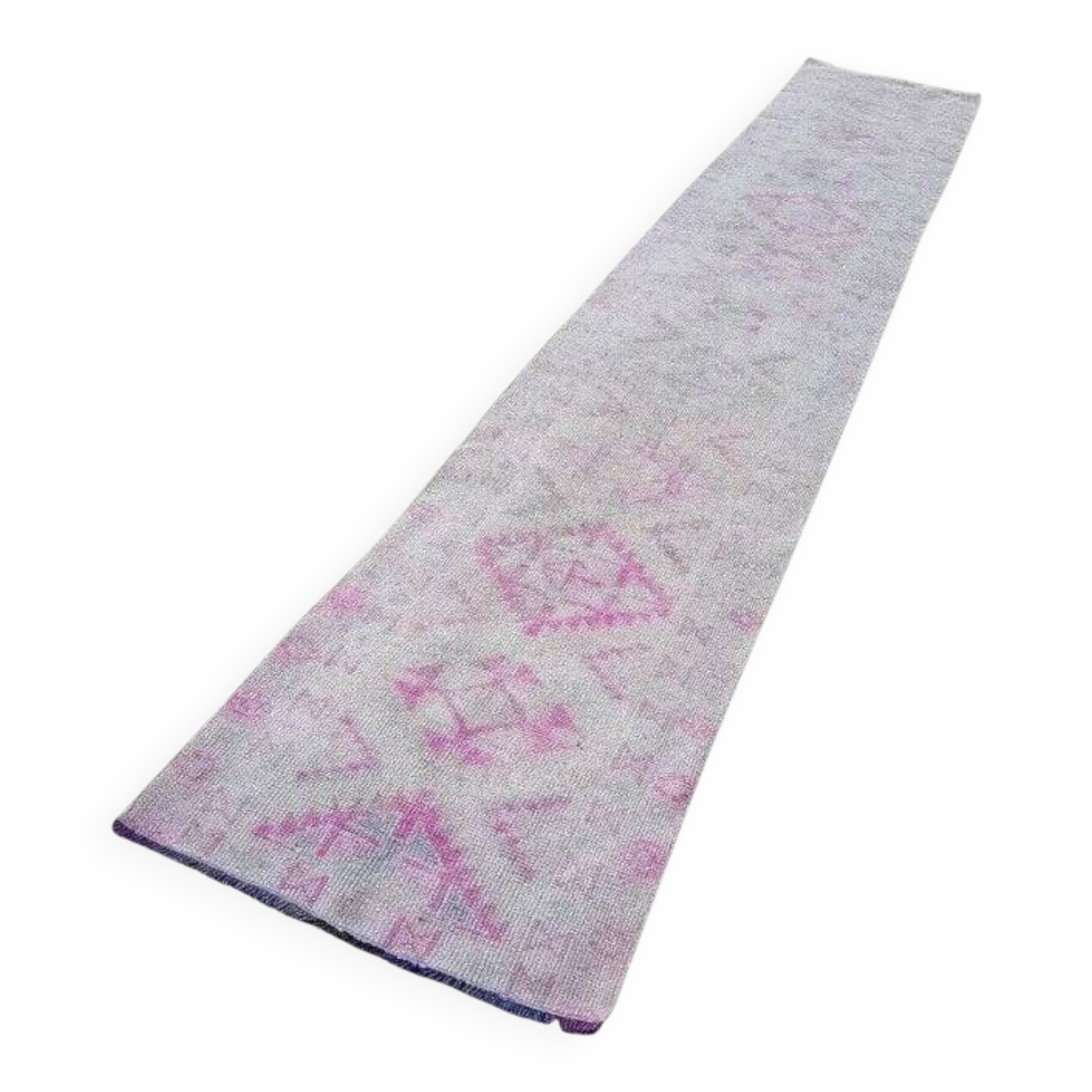 Vintage Turkish hallway rug 74x440 cm
