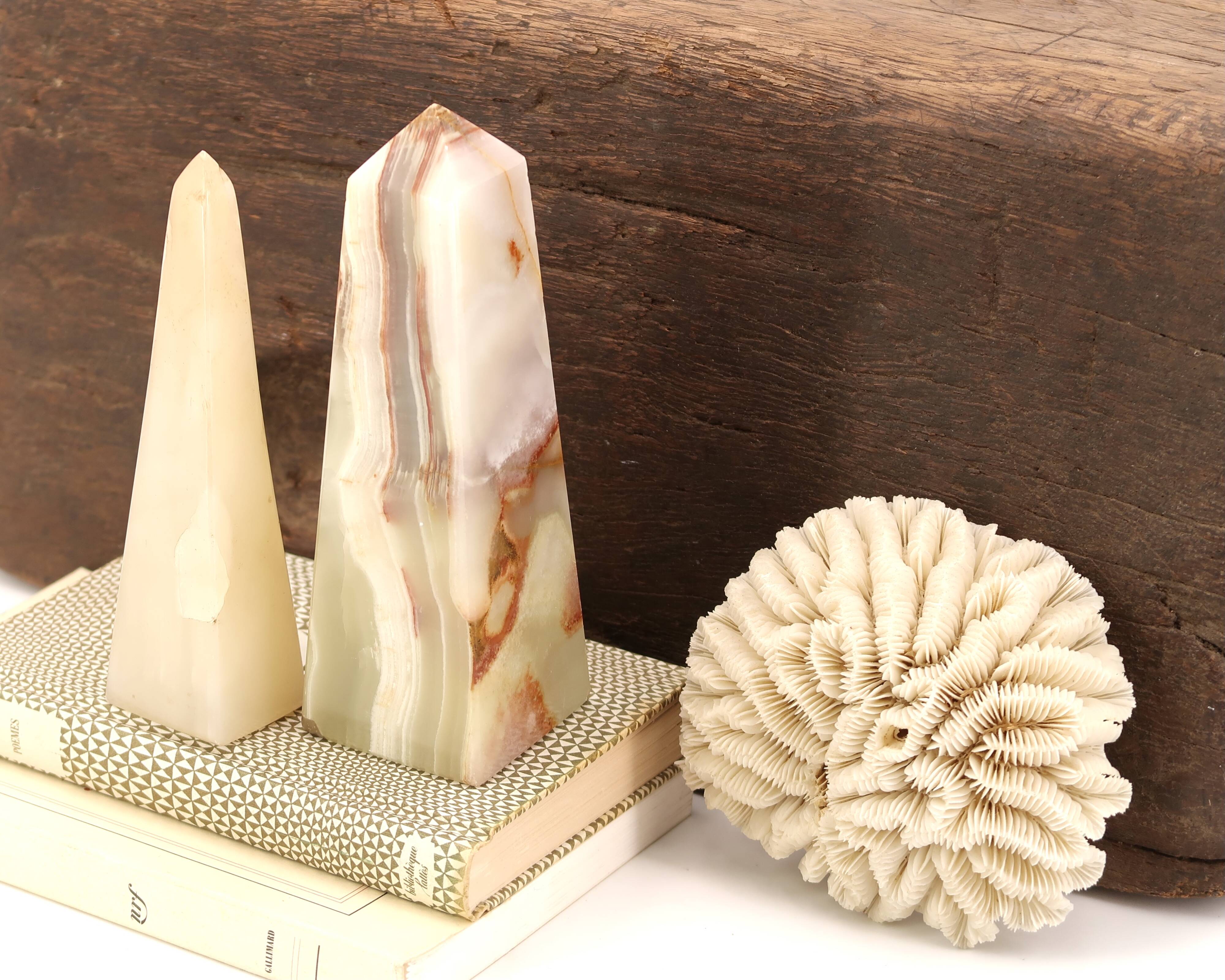 Stone obelisks paperweight, 1970s