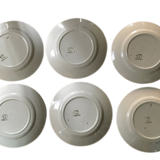 Set of 6 Vintage Flat Plates "Badonviller - Yvonne model"