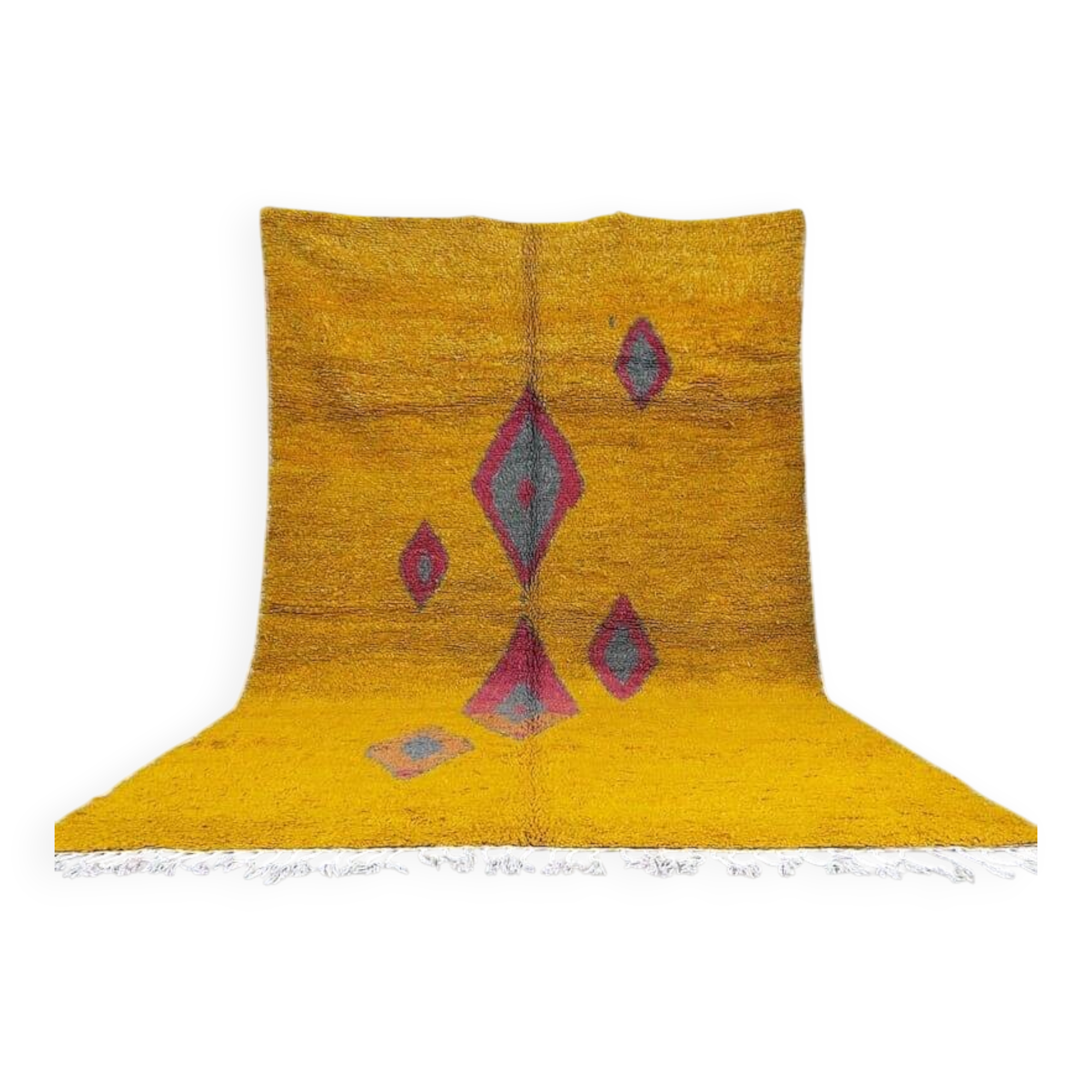 Handmade natural wool rug, size 150 x 260 cm