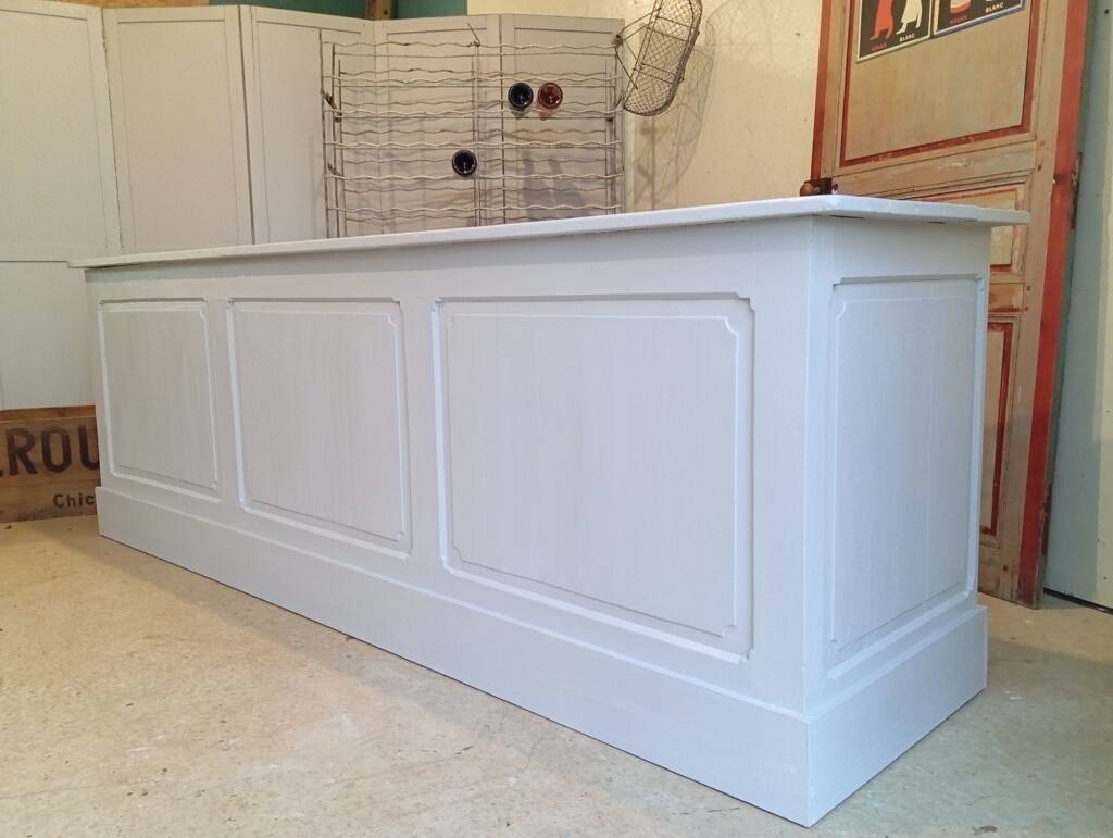Comptoir d'épicerie 245 cm fin XIXème