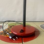 Vintage red and black metal desk lamp