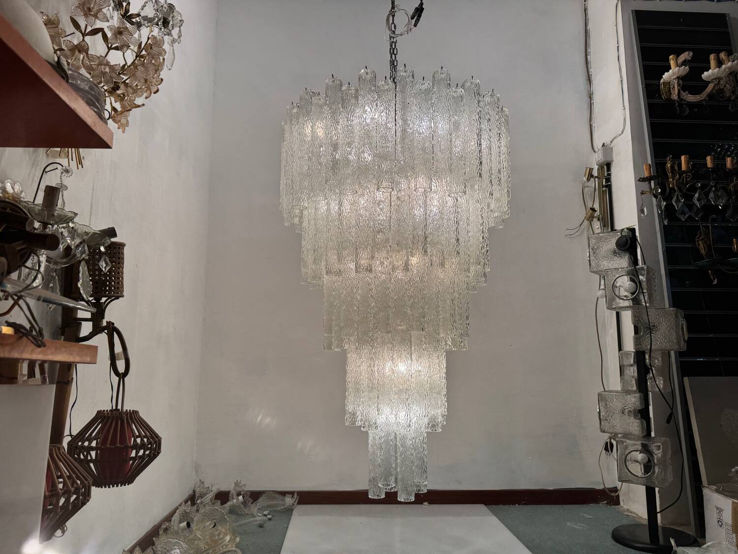 Extra Large Murano Glass Chandelier 1980’s