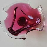 Empty pocket Murano design, blown Art glass, pink tones