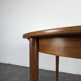 Scandinavian teak table with extension.