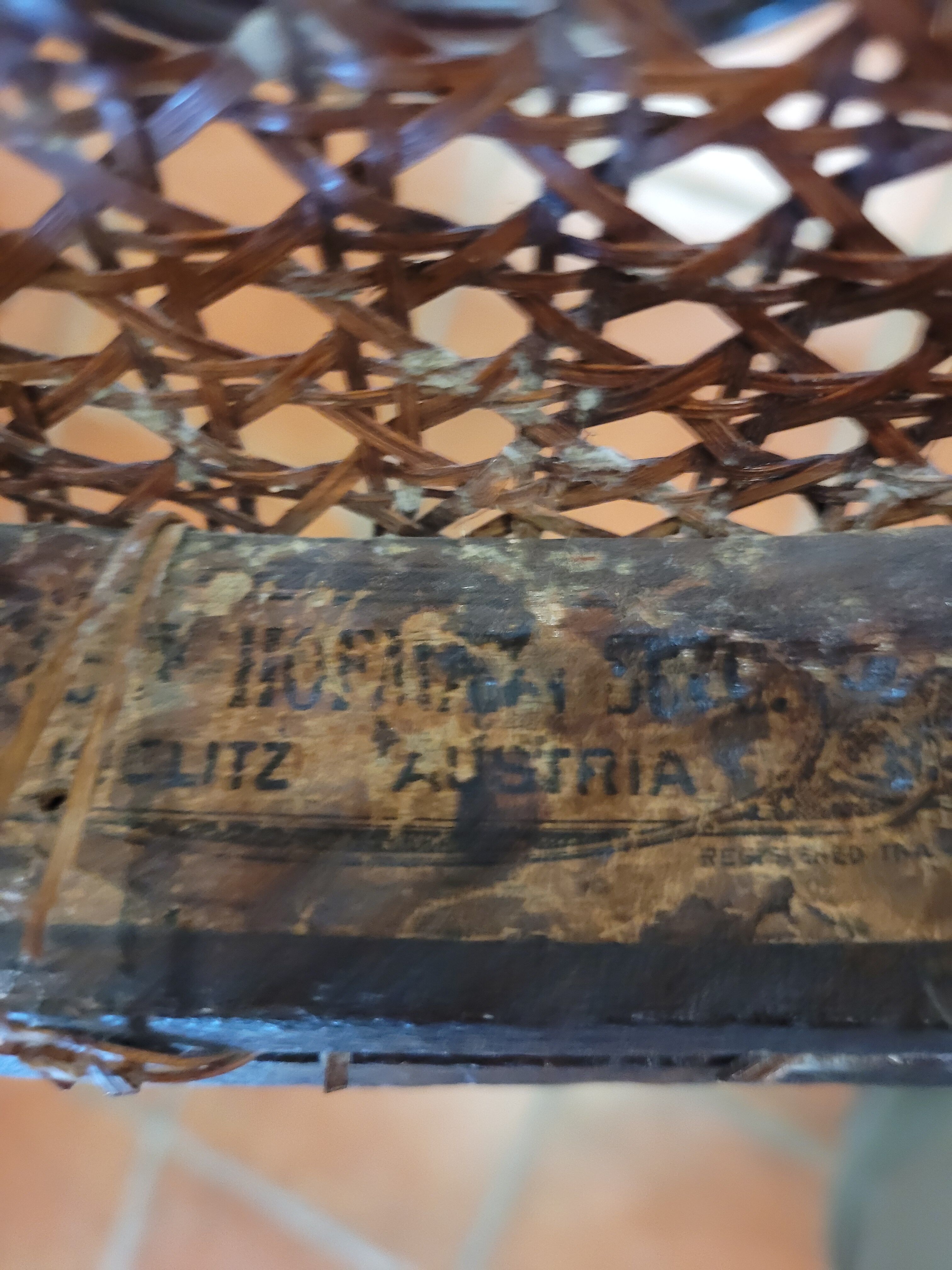 Hoffman bistro armchair in curved wood