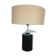 Lampe au lévrier, maison Le Dauphin, verre et céramique