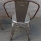 Paire de chaises en métal gris
