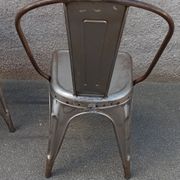 Pair of grey metal chairs