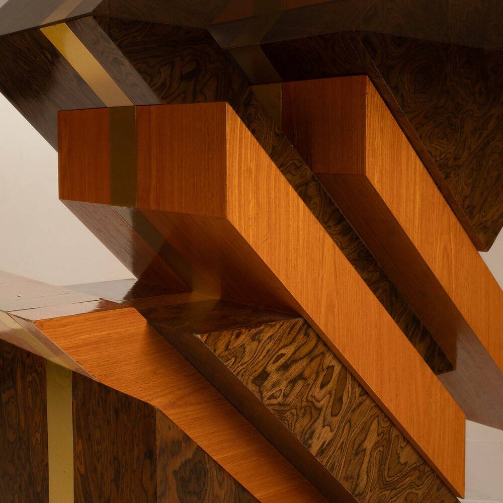 Postmodern sculptural table by Poggioli Italy 1970s