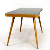 Coffee Table with Black Glass Top by Jiří Jiroutek for Cesky Nabytek, 1960s