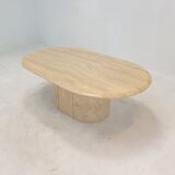 Italian Travertine Coffee Table, 1980's