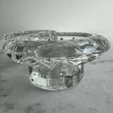 Set of 2 molded glass candle holders Made in France
