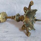 Bougeoir en bronze doré tripode XIXème